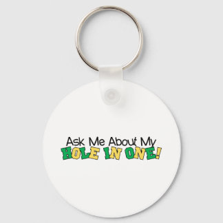 Llavero Pregúntame sobre mi agujero en uno