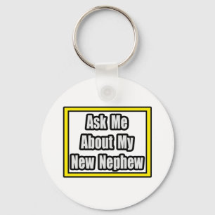 Llavero Pregúntame sobre mi nuevo sobrino
