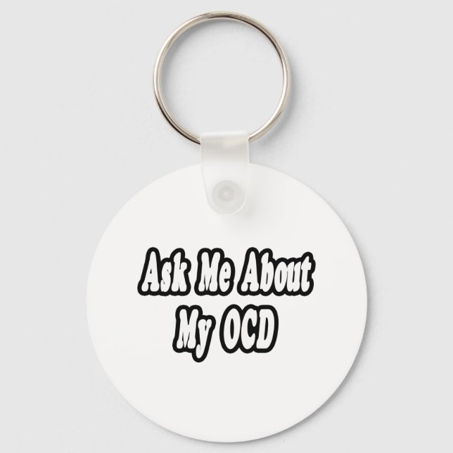Llavero Pregúntame sobre mi OCD (Anverso)