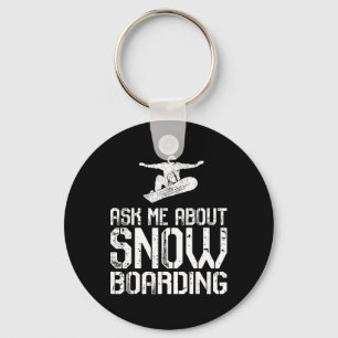 Llavero Pregúntame sobre Snowboarding Funny Snowboard Love
