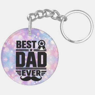 Llavero Premio Mejor Papá Ribbon Bigote Regalo