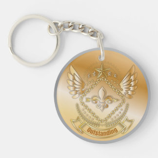 Llavero Premio Personalizado de Oro Plata Destacado NOMBRE