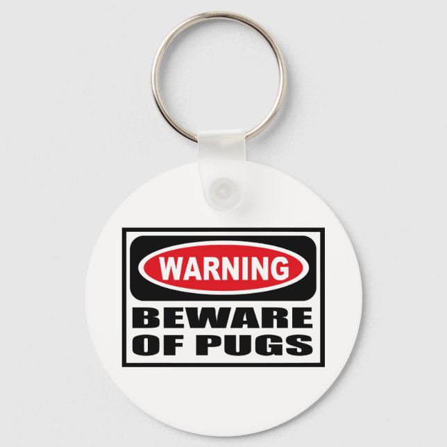 Llavero PREOCUPACIÓN DE LA Cadena DE Llave DE PUGS (Anverso)