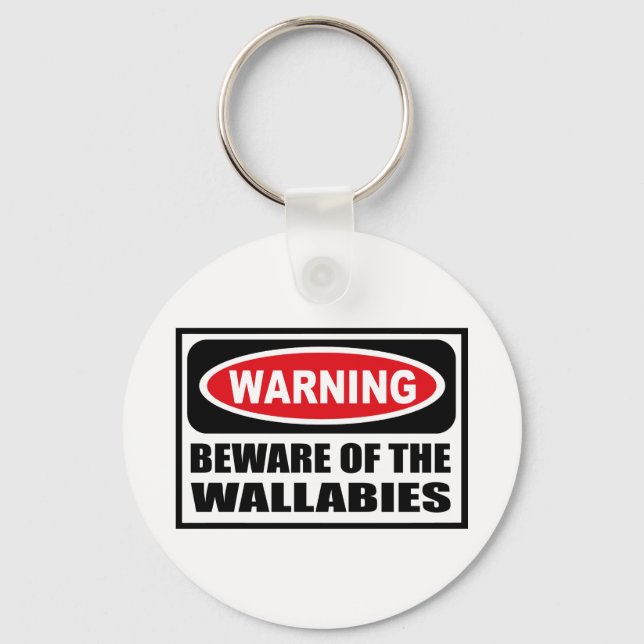Llavero PREOCUPACIÓN DE LA Cadena De Teclas WALLABIES (Anverso)