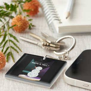 Llavero Preparado para una pequeña nieve y decirle a Disco