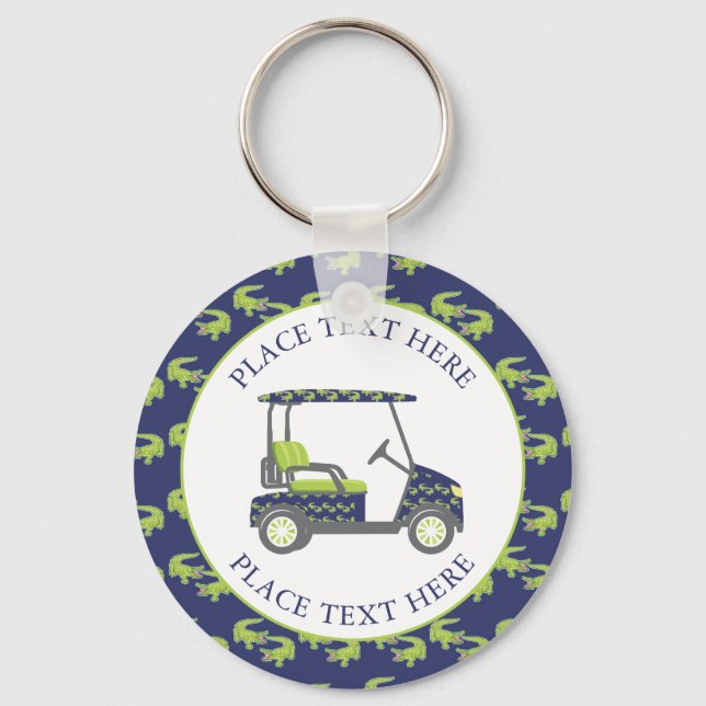 Llavero Preppy Alligators Golf Cart (Anverso)