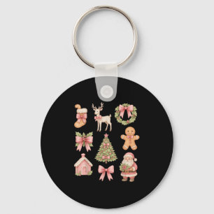 Llavero Preppy Coquette Bow Nk Christmas Tree Santa Ginger