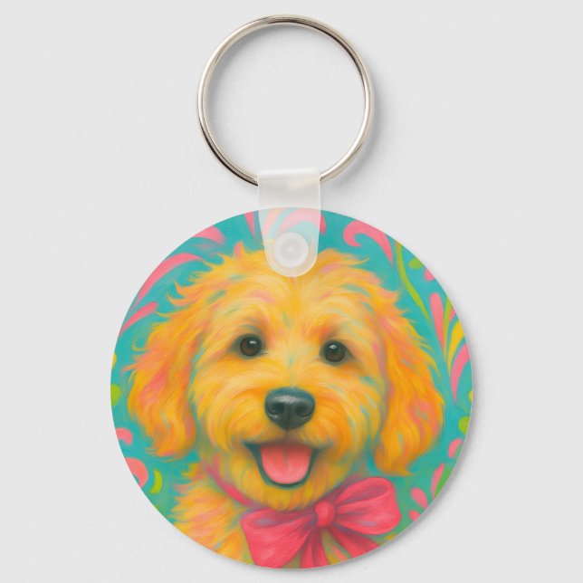 Llavero Preppy Golden Doodle (Reverso )