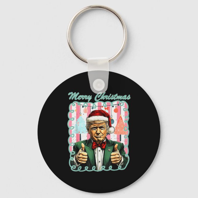 Llavero Preppy Merry Christmas Trump 2025 Xmas Make Xmas G (Anverso)
