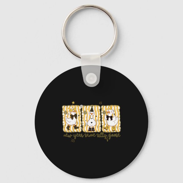 Llavero Preppy New Year Same Silly Goose Coquette Bow Happ (Anverso)