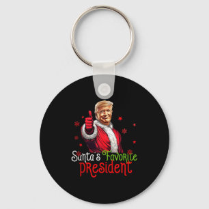 Llavero Presidente favorito de Santa gracioso Santa Trump 
