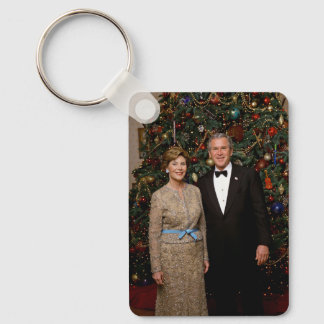 Llavero Presidente George Bush, Laura Navidad Casa Blanca