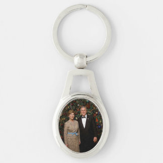 Llavero Presidente George Bush, Laura Navidades Casa Blanc