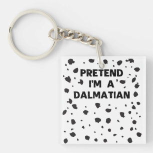 Llavero Pretende que soy un disfraz dálmata gracioso Hallo