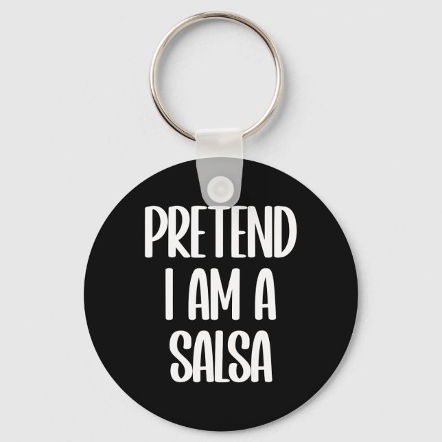 Llavero Pretende que soy un disfraz de Halloween de Salsa (Anverso)