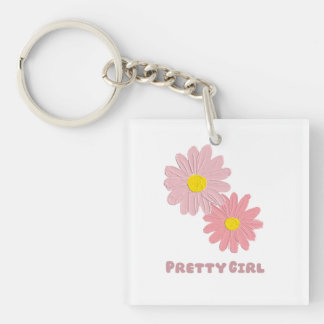 Llavero Pretty Girl Floral Keychain | Cute Daisy Key Ring