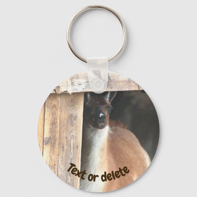 Llavero Pretty Llama Farm Animal Personalized (Anverso)