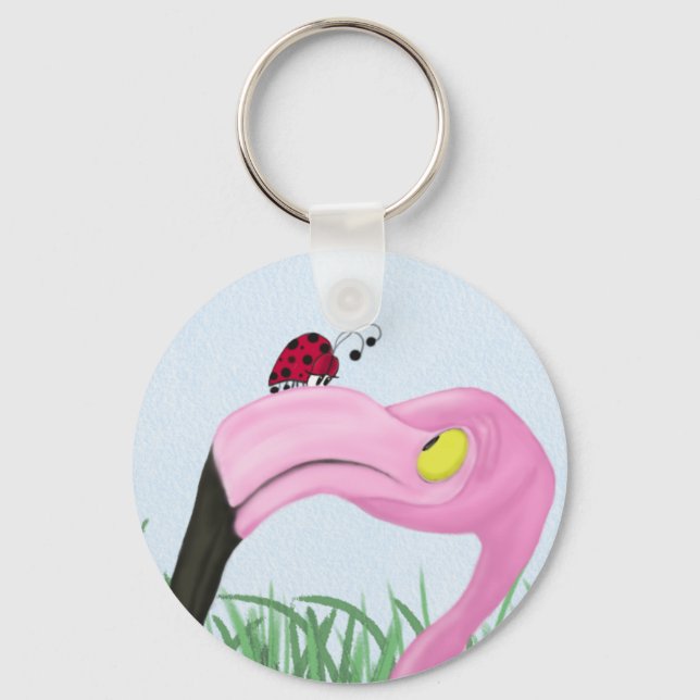 Llavero Pretty Pink Flamingo (Anverso)