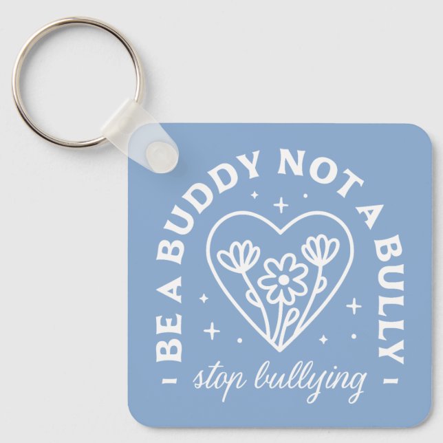 Llavero Prevención anti acoso citas retro lindas (Anverso)