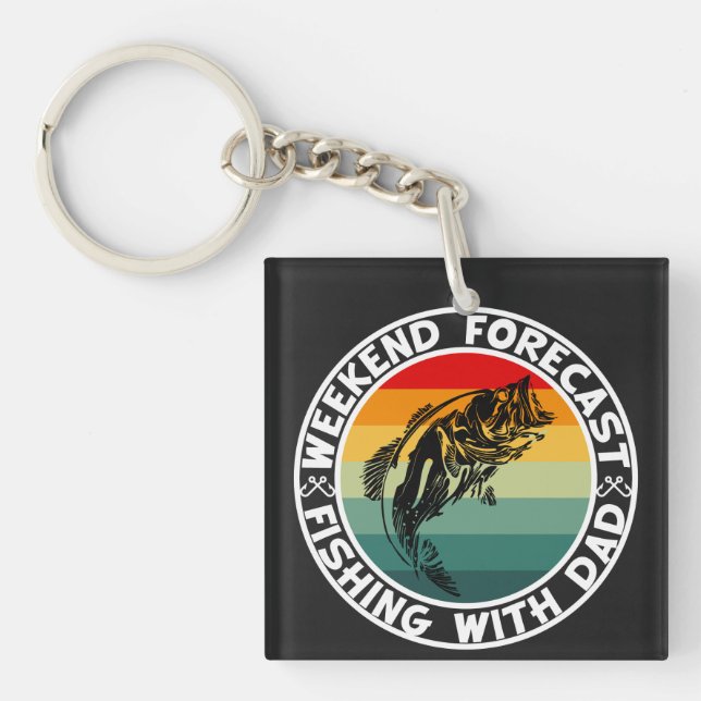 Llavero Previsión de fin de semana Pesca con papá (Frente)