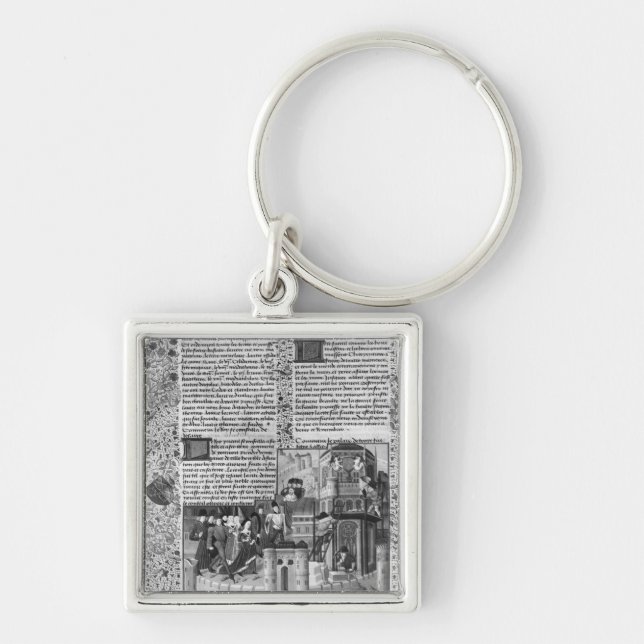 Llavero Priam que mira la reconstrucción de Troy (Frente)