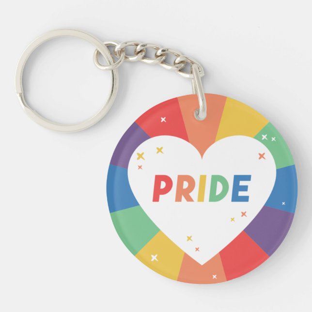 Llavero Pride Heart Sparkle (Frente)