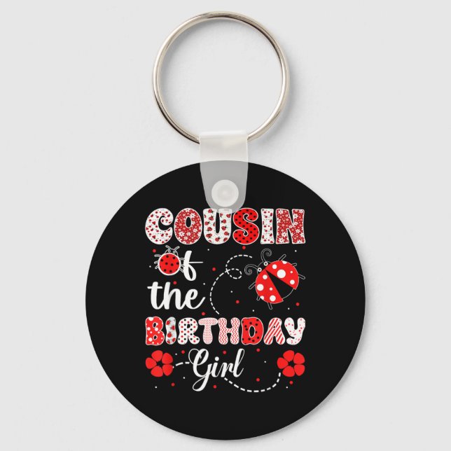 Llavero Prima de la Cumpleañera - Ladybug Familiar (Anverso)