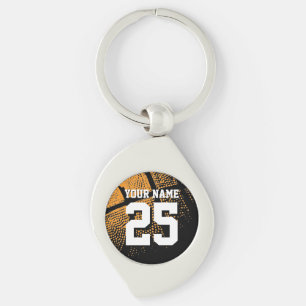 Llavero Prima de número de camiseta de baloncesto personal
