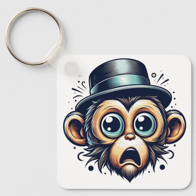 Llavero "Primate Panic Monkey" Aluminum Keychain (Anverso)
