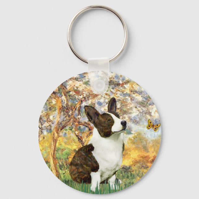 Llavero Primavera - Cardigan Welsh Corgi 5 (Anverso)