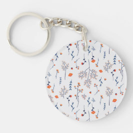 Llavero Primavera de flores botánicas Acrílico floral