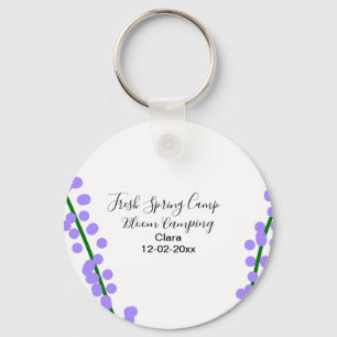Llavero Primavera fresca camping lavanda flores nombre fec