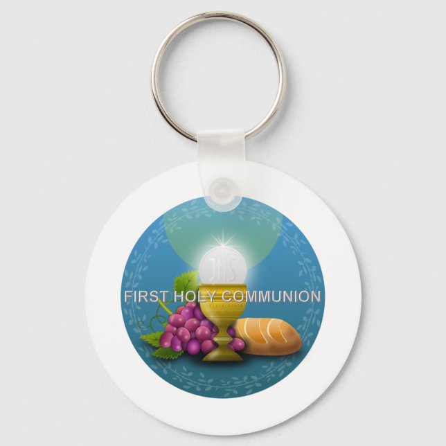 Llavero Primer cáliz y anfitrión de la Santa Comunión (Anverso)