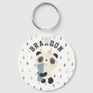 Llavero Primer cumpleaños de personalizable Cute Panda