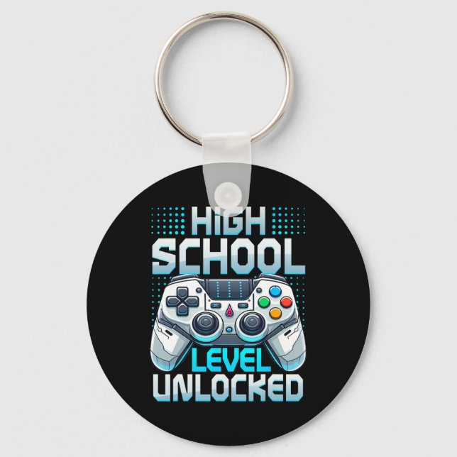 Llavero Primer Día De Escuela Secundaria Nivel Desbloquead (Anverso)