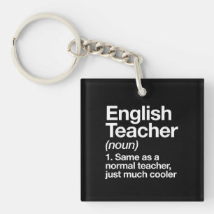 Llavero Primer día de la escuela de definición de profesor