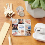 Llavero Primer Día del Padre, Keepsake del 'Mejor Papi del<br><div class="desc">Crea tu propio regalo especial de primer día del padre con este lindo collage de fotos de doble cara. Con 8 fotografías de moda, insta cuadradas y el texto 'Feliz Primer Día del Padre al Mejor Papi del Mundo' - Amor desde (AÑADIR NOMBRE). FOTO TIP - Recortar fotos asegurando que...</div>