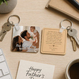 Llavero Primer Día del Padre Lo Logró Foto Personalizada