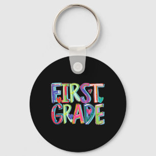 Llavero Primer Grado Grado Gracioso Volver A La Escuela Fe