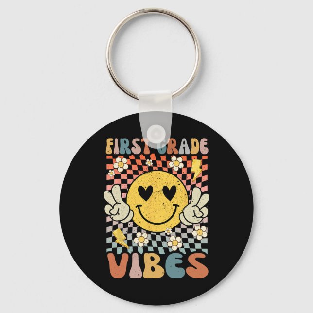 Llavero Primer grado Vibes primer grado profesor retro pri (Anverso)