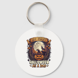 Llavero Primer Halloween como Papá Calabaza Lobo Luna_1
