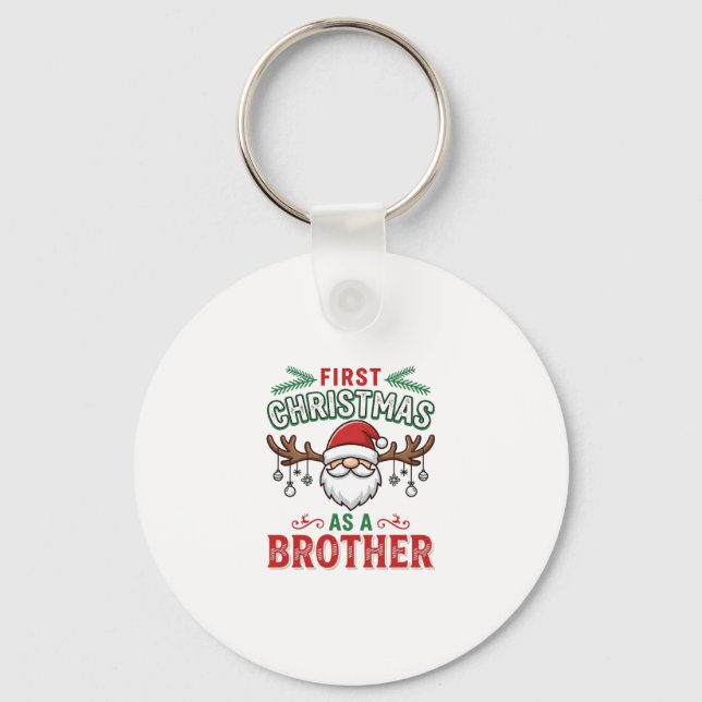 Llavero Primer Navidad como un hermano Santa Gnome (Anverso)