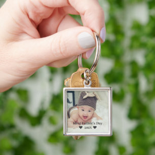 Llavero Primer regalo del Día del Padre con foto de bebé p