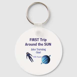 Llavero Primer viaje alrededor del sol planeta astronauta