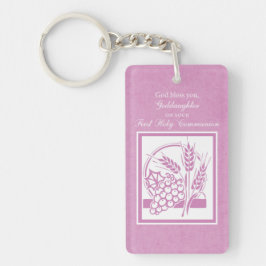 Llavero Primera comunión de la diosa, rosa