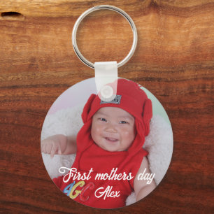 Llavero Primera foto personalizada del día de la madre 