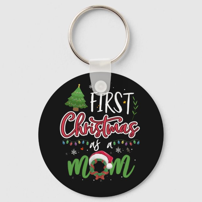 Llavero Primera Navidad como papá, nueva mamá Navidades (Anverso)