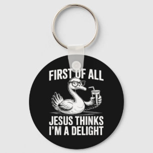 Llavero Primero De Jesús Piensa Que Un Delight Es Divertid