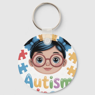 Llavero Princesa Autismo Chicas Afro Arco Hija Autismo Awa