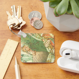 Llavero Princesa Bella Durmiente, Cuento de Hadas Vintage